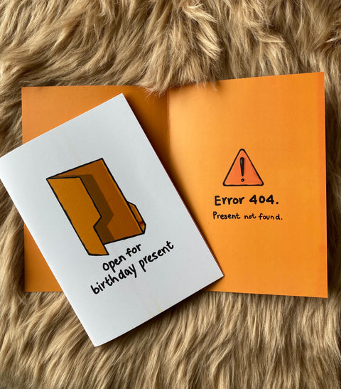 Open For Birthday Present Card