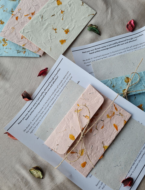 Sustainable Handmade Paper Letter Kit